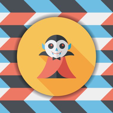 vampir düz simgesi ile uzun gölge, eps10