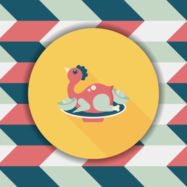 Çin yeni yılı düz simgesi ile uzun gölge, eps10, Çinli hatun