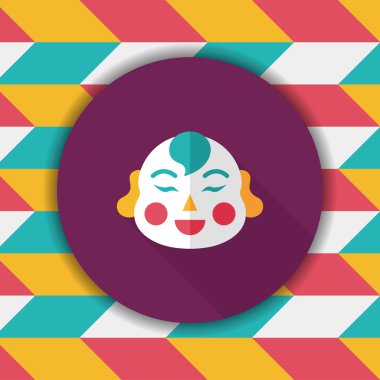 Çin yeni yılı uzun gölge, eps10, Maitreya bez bebek ile düz simgesi