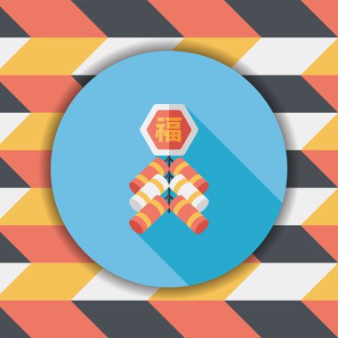 Çin yeni yılı düz simgesi, eps10, Çince festival couplets zekâ