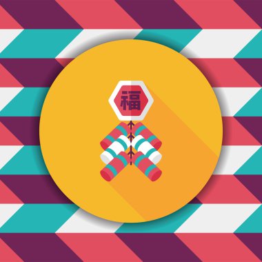 Çin yeni yılı düz simgesi, eps10, Çince festival couplets zekâ