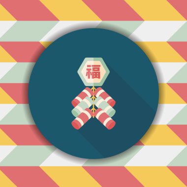 Çin yeni yılı düz simgesi, eps10, Çince festival couplets zekâ