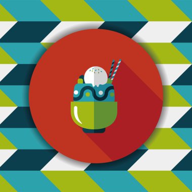 Uzun Gölge, eps10 dondurma düz simgesiyle