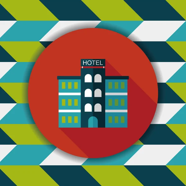 Hotel ploché ikony s dlouhý stín, eps10 — Stockový vektor