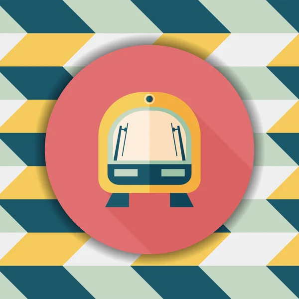 Icona piatta del treno di velocità con ombra lunga, eps10 — Vettoriale Stock