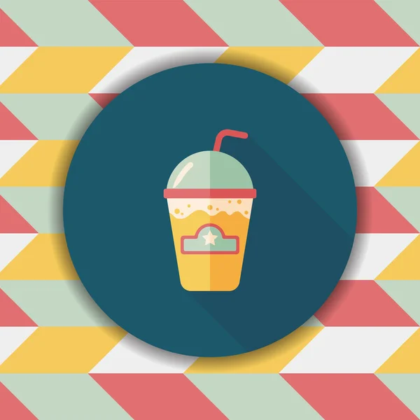 Frappucino icône plate avec ombre longue, eps10 — Image vectorielle