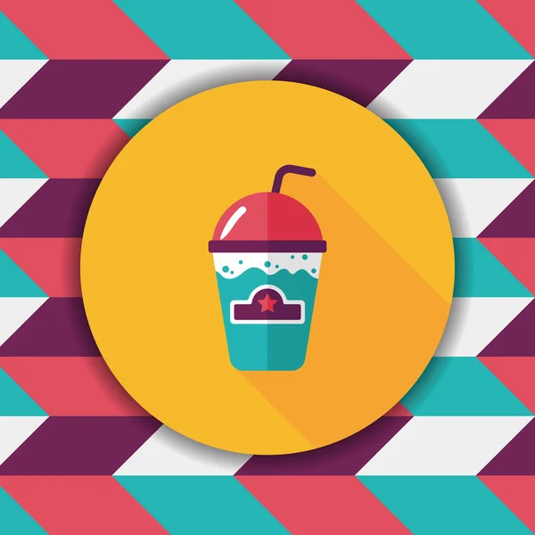 Frappucino icône plate avec ombre longue, eps10 — Image vectorielle