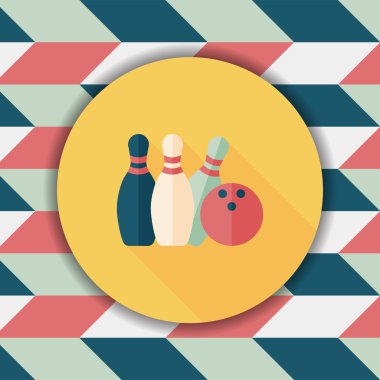 Uzun Gölge, eps10 ile bowling düz simgesi