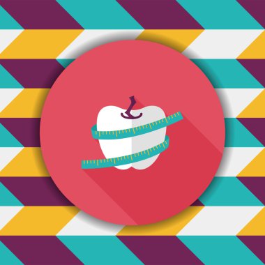 Ölçüm bandı uzun gölge, eps10 düz simgesiyle