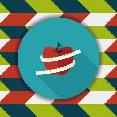 Ölçüm bandı uzun gölge, eps10 düz simgesiyle