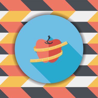 Ölçüm bandı uzun gölge, eps10 düz simgesiyle