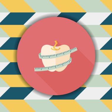 Ölçüm bandı uzun gölge, eps10 düz simgesiyle