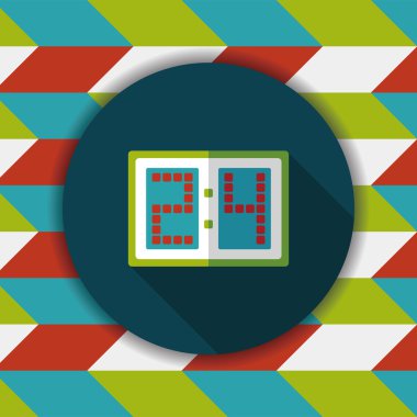 Çetele düz simgesi ile uzun gölge, eps10