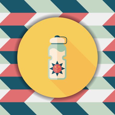 Uzun Gölge, eps10 ile spor su şişesi düz simgesi