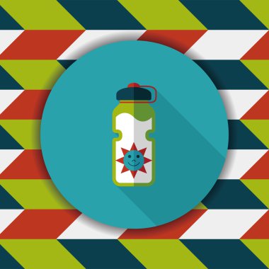 Uzun Gölge, eps10 ile spor su şişesi düz simgesi