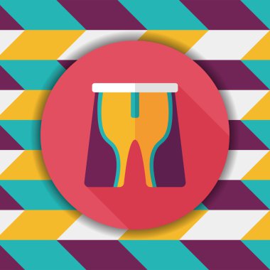 Uzun Gölge, eps10 ile bisiklet şort düz simgesi