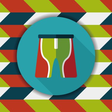 Uzun Gölge, eps10 ile bisiklet şort düz simgesi