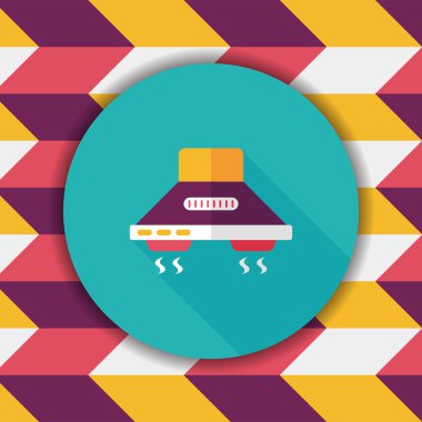 Uzun Gölge, eps10 ile mutfak eşyaları aralığı hood düz simgesi