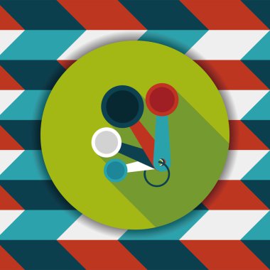 Uzun Gölge, eps10 ile mutfak eşyaları kaşık düz simgesi