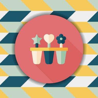 Uzun Gölge, eps10 ile mutfak eşyaları Buz yapıcı düz simgesi