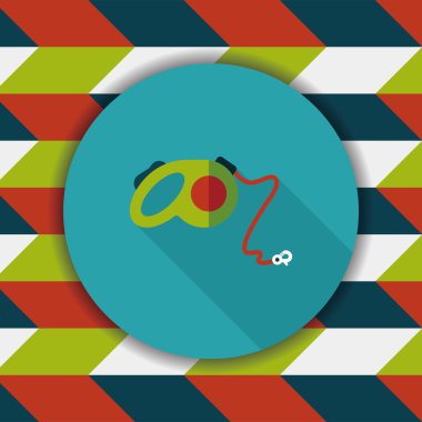 Evcil köpek uzun gölgeli düz simge, eps10