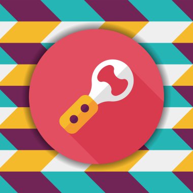 Uzun Gölge, eps10 mutfak eşyaları tirbuşon düz simgesiyle