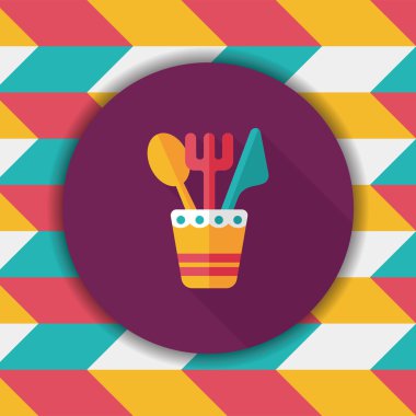 Uzun Gölge, eps10 sofra düz simgesiyle