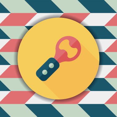 Uzun Gölge, eps10 mutfak eşyaları tirbuşon düz simgesiyle