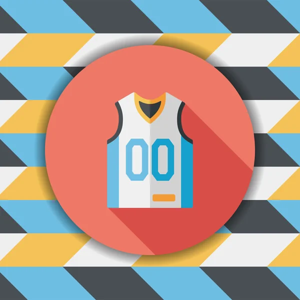 Basketbal kleding platte pictogram met lange schaduw, eps10 — Stockvector