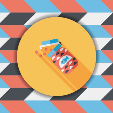 Uzun Gölge, eps10 düz simgesiyle beslemek evde beslenen hayvan balık