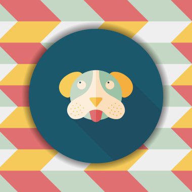 Uzun Gölge, eps10 ile Sevgililer günü cupcake düz simgesi