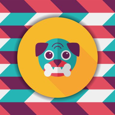 Uzun Gölge, eps10 ile Sevgililer günü cupcake düz simgesi