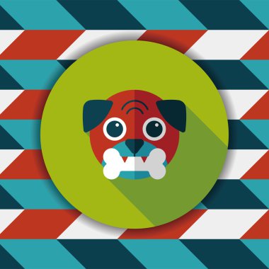 Uzun Gölge, eps10 ile Sevgililer günü cupcake düz simgesi