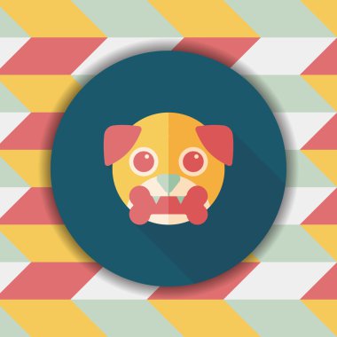 Uzun Gölge, eps10 ile Sevgililer günü cupcake düz simgesi