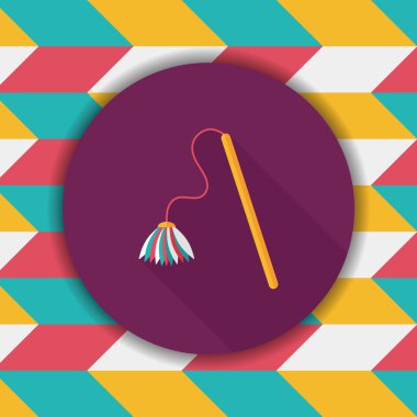 Uzun Gölge, eps10 ile Sevgililer günü cupcake düz simgesi