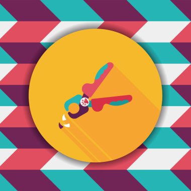 Uzun Gölge, eps10 ile Sevgililer günü cupcake düz simgesi