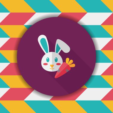 Uzun Gölge, eps10 ile Sevgililer günü cupcake düz simgesi