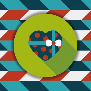 Düğün kutusu uzun gölge, eps10 ile çerezleri düz simgesinin