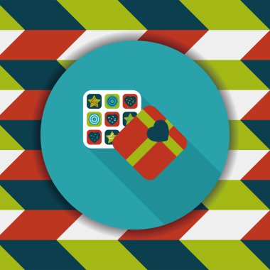 Uzun Gölge, eps10 ile Sevgililer günü çikolata düz simgesi