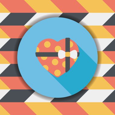 Düğün kutusu uzun gölge, eps10 ile çerezleri düz simgesinin