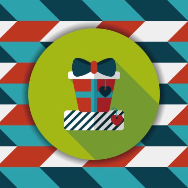 Uzun Gölge, eps10 Sevgililer günü hediyesi düz simgesiyle