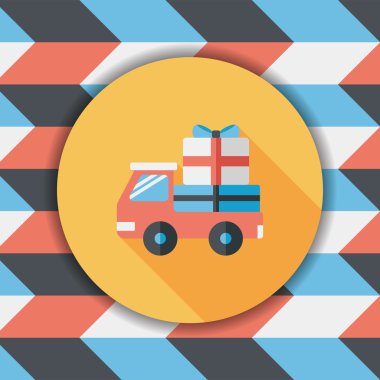 yük taşıma düz simgesi uzun gölge, eps10 ile alışveriş