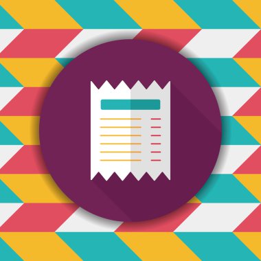 Uzun Gölge, eps10 ile alışveriş kredi kartı fatura düz simgesi