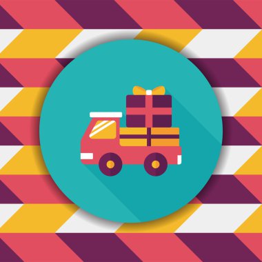 yük taşıma düz simgesi uzun gölge, eps10 ile alışveriş