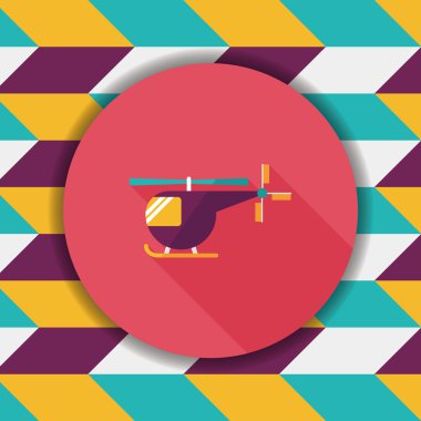 Uzun Gölge, eps10 ile ulaşım helikopter düz simgesi