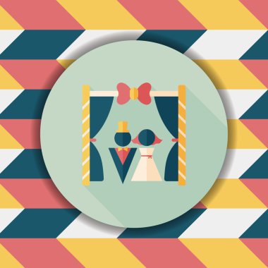 düğün töreni uzun gölge, eps10 düz simgesiyle