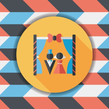 düğün töreni uzun gölge, eps10 düz simgesiyle