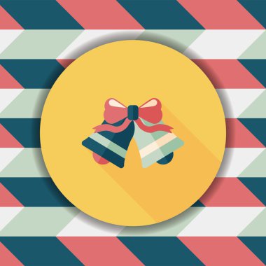 Uzun Gölge, eps10 ile düğün çanı düz simgesi