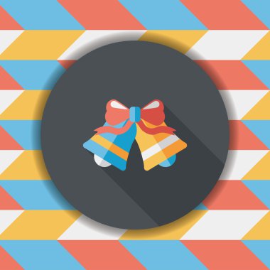 Uzun Gölge, eps10 ile düğün çanı düz simgesi