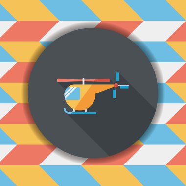 Uzun Gölge, eps10 ile ulaşım helikopter düz simgesi